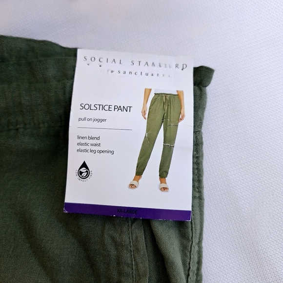 NWT Social Standard brand by Sanctuary"The Linen Jog" Linen blend joggers. - Picture 11 of 12